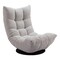Down Go Swivel Chair Ash Gray Modern Fabric Accent Chair Plush Comfort